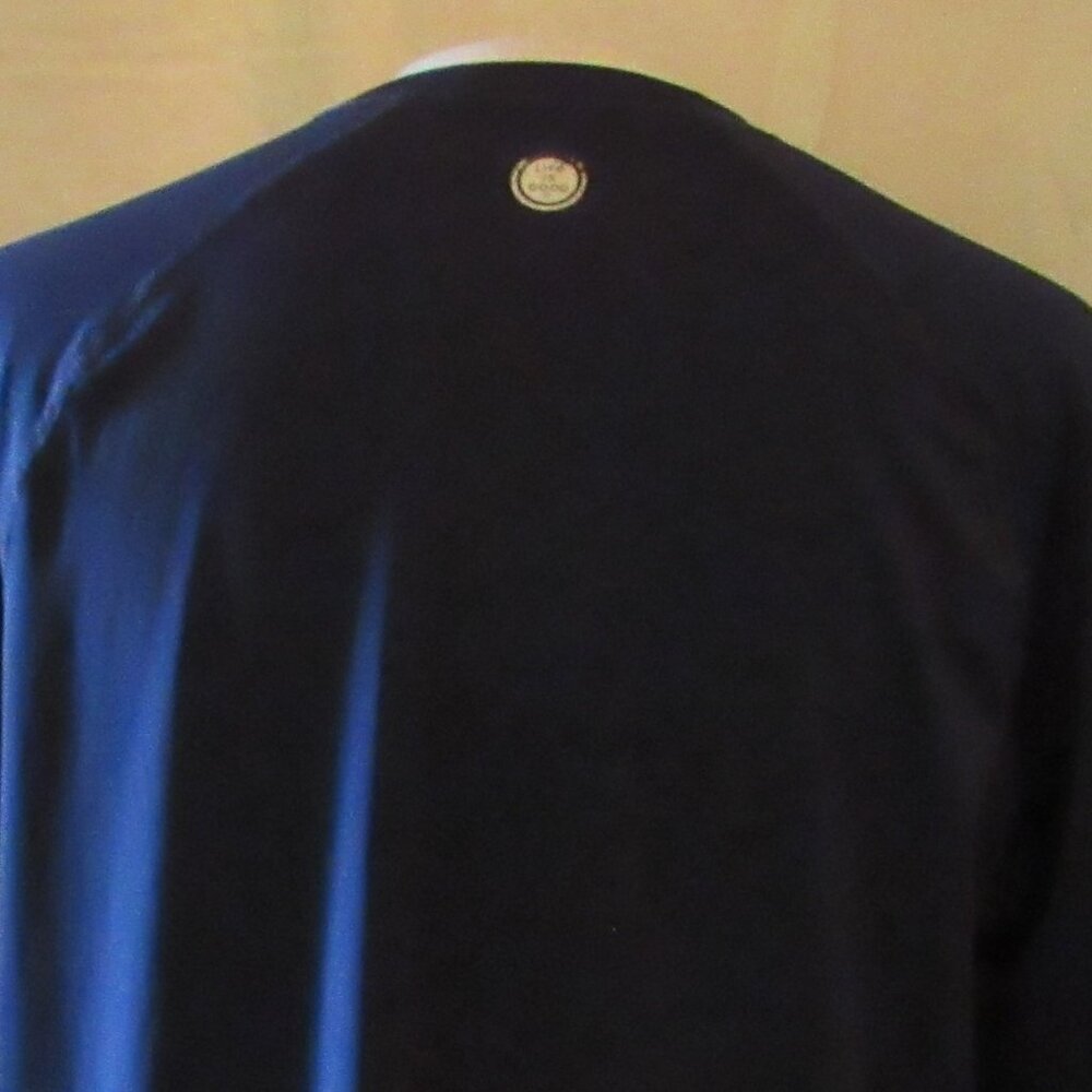 Life is Good Blue Performance LS Tee Lob Star Size Large Poly/Spandex Blend EUC - Picture 3 of 9